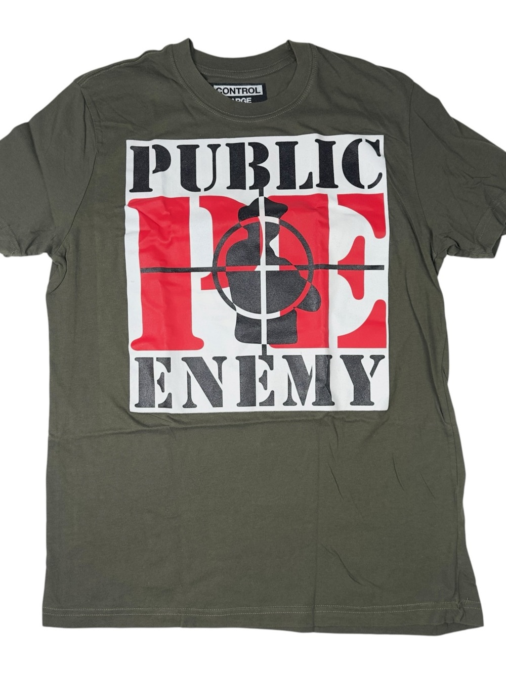 New Public Enemy Rap Tee Crosshair Logo Mens Size L Control